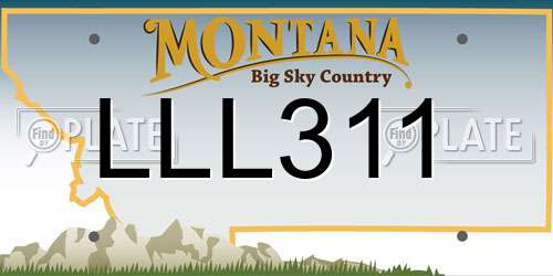 LLL311 Montana License Plate
