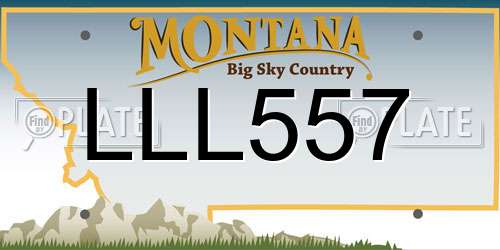LLL557 Montana License Plate