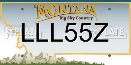 LLL55Z Montana License Plate