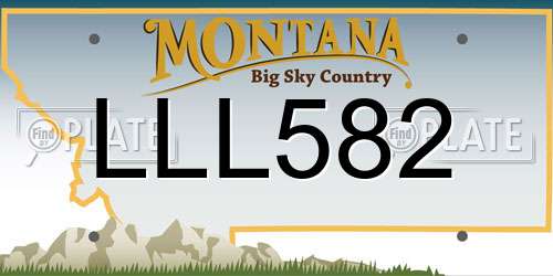 LLL582 Montana License Plate