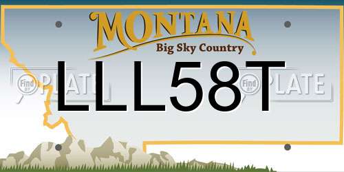LLL58T Montana License Plate