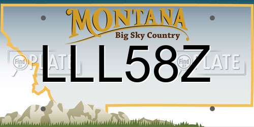 LLL58Z Montana License Plate
