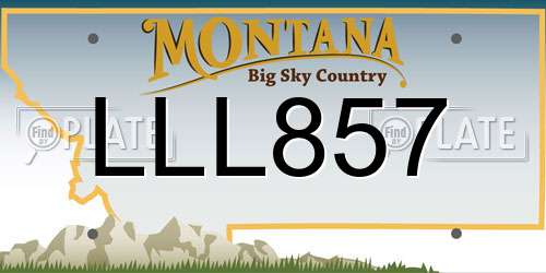 LLL857 Montana License Plate