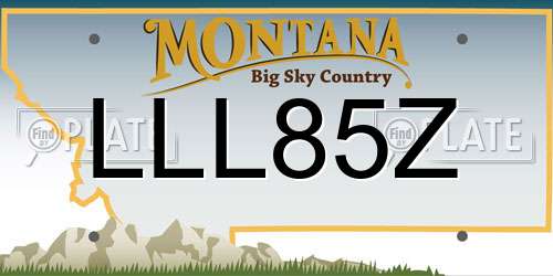 LLL85Z Montana License Plate