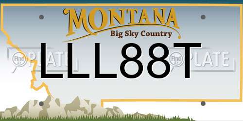LLL88T Montana License Plate