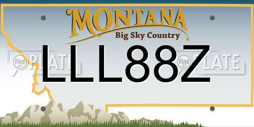 LLL88Z Montana License Plate