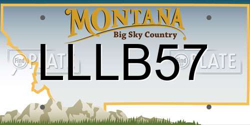 LLLB57 Montana License Plate