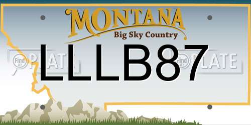 LLLB87 Montana License Plate