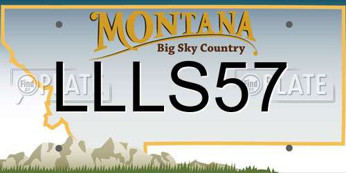 LLLS57 Montana License Plate