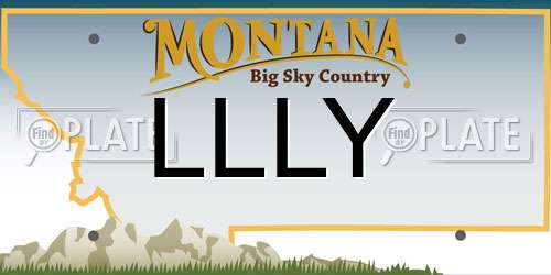 LLLY Montana License Plate