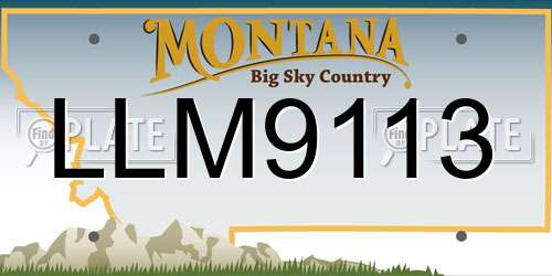LLM9113 Montana License Plate