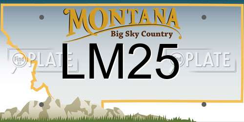 LM25 Montana License Plate