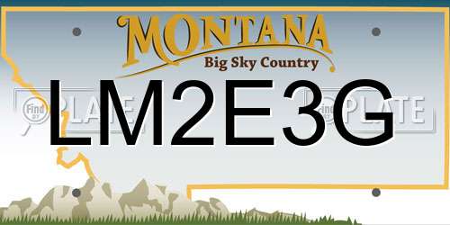 LM2E3G Montana License Plate
