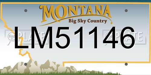 LM51146 Montana License Plate