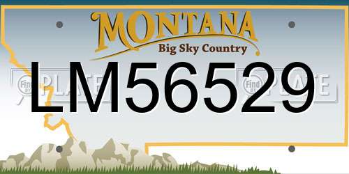 LM56529 Montana License Plate