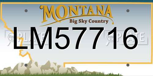 LM57716 Montana License Plate