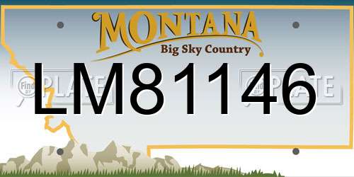 LM81146 Montana License Plate