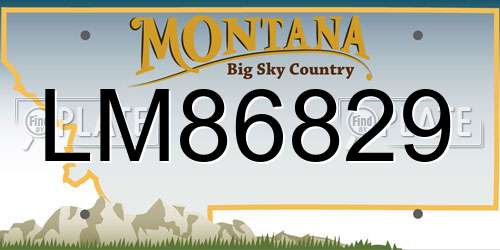 LM86829 Montana License Plate