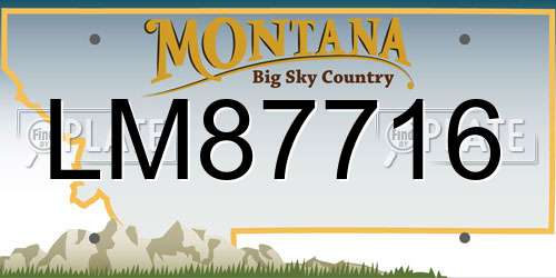 LM87716 Montana License Plate