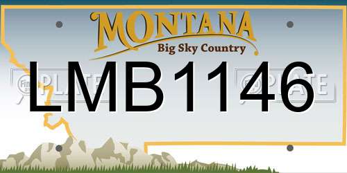 LMB1146 Montana License Plate