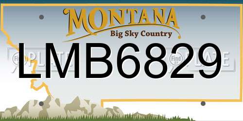 LMB6829 Montana License Plate