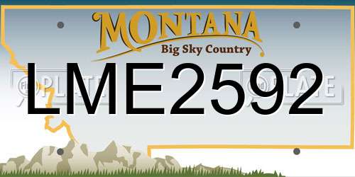 LME2592 Montana License Plate