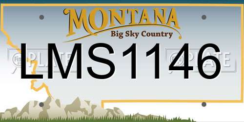 LMS1146 Montana License Plate