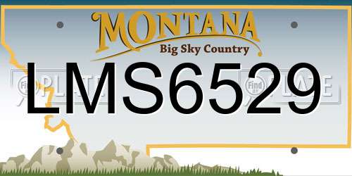 LMS6529 Montana License Plate