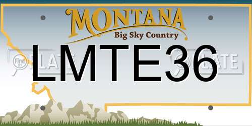 LMTE36 Montana License Plate
