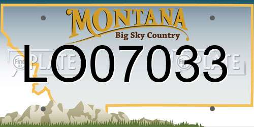 LO07033 Montana License Plate