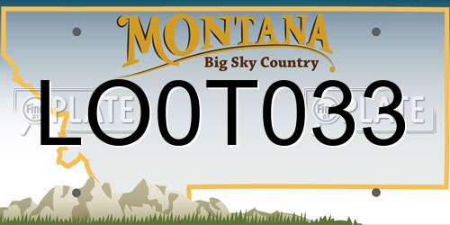 LO0T033 Montana License Plate