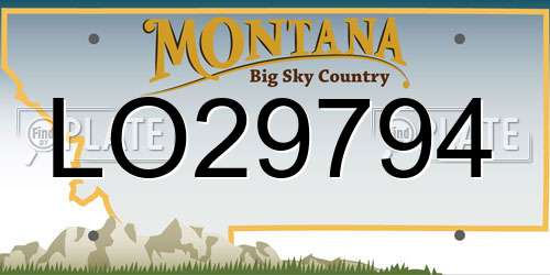 LO29794 Montana License Plate