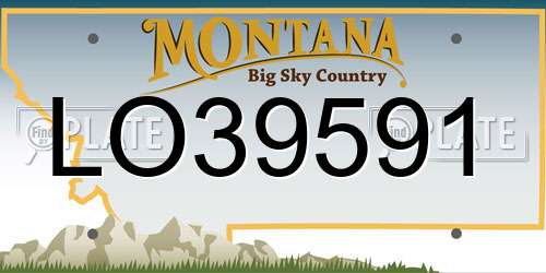 LO39591 Montana License Plate