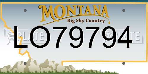 LO79794 Montana License Plate