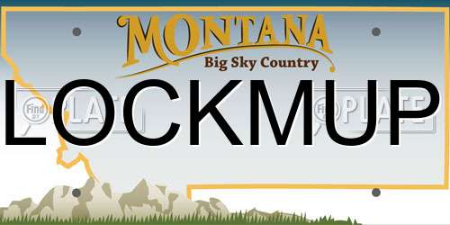 LOCKMUP Montana License Plate