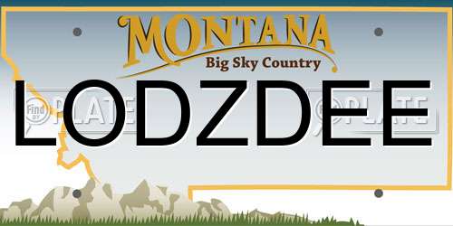 LODZDEE Montana License Plate