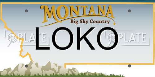 LOKO Montana License Plate