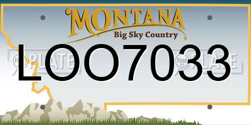 LOO7033 Montana License Plate