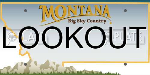 LOOKOUT Montana License Plate