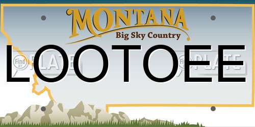 LOOTOEE Montana License Plate