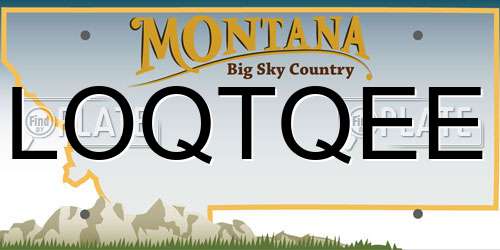 LOQTQEE Montana License Plate