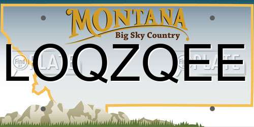 LOQZQEE Montana License Plate