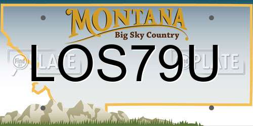 LOS79U Montana License Plate