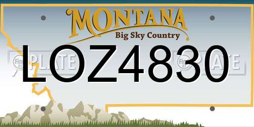 LOZ4830 Montana License Plate