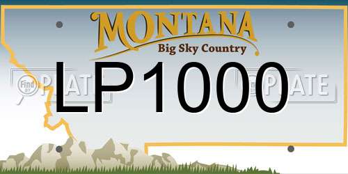 LP1000 Montana License Plate