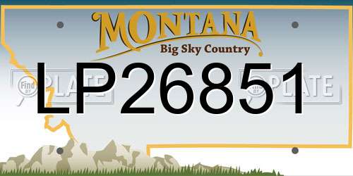 LP26851 Montana License Plate