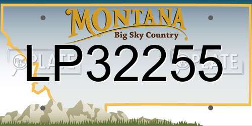LP32255 Montana License Plate