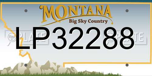 LP32288 Montana License Plate