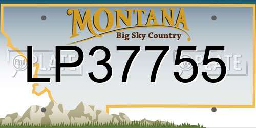 LP37755 Montana License Plate