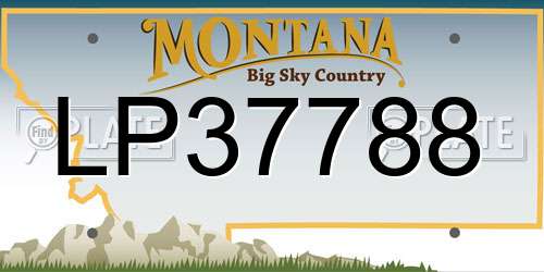 LP37788 Montana License Plate
